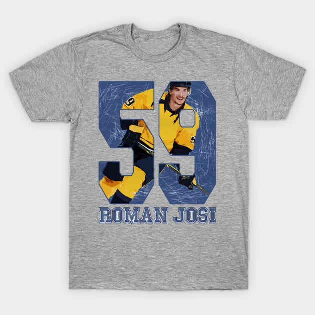 Roman Josi Nashville Game T-Shirt by Erianna Bee